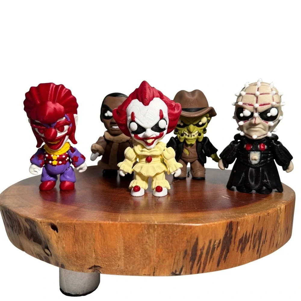 Horror Movie Figure 3D Printed Pennywise Pinhead Freddy Candyman Klown‎ 4in